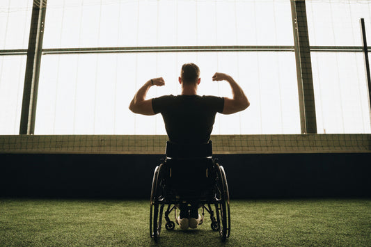 Wheel chair in the gym
