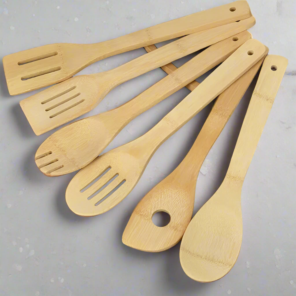 Bamboo Kitchen Utensils Set Of 6