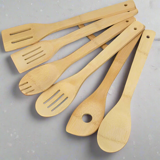 Bamboo Kitchen Utensils Set Of 6