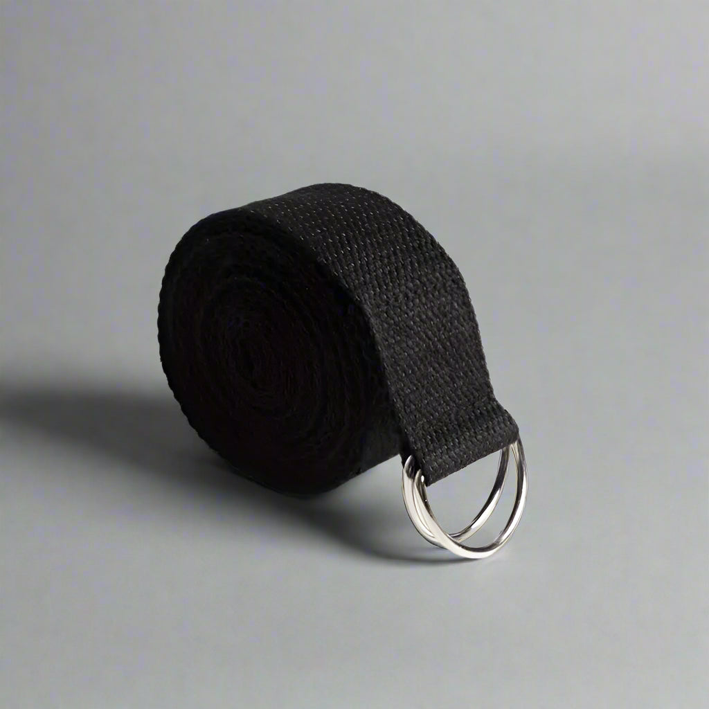 Black yoga strap