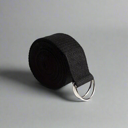 Black yoga strap