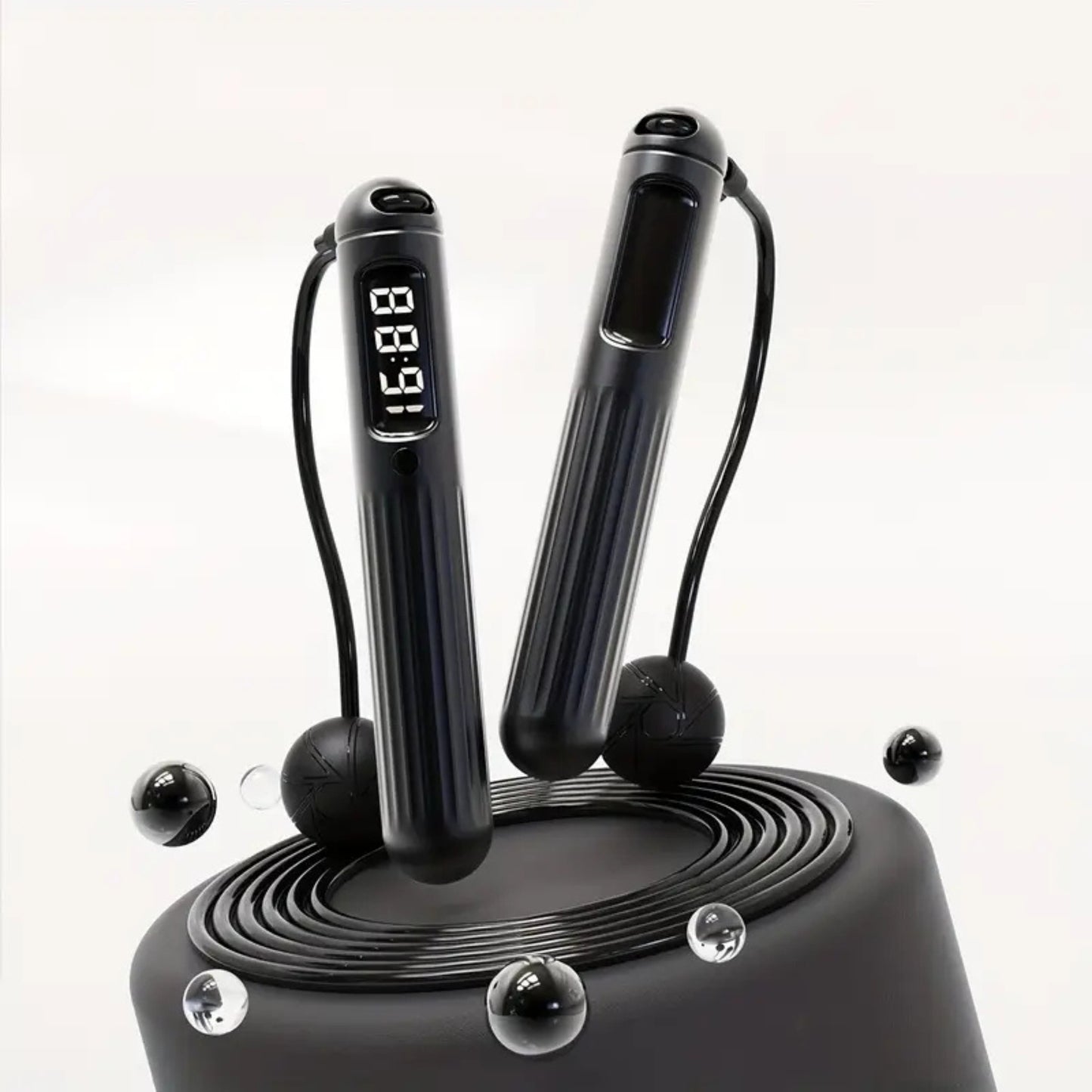 Digital Counter Skipping Rope Black