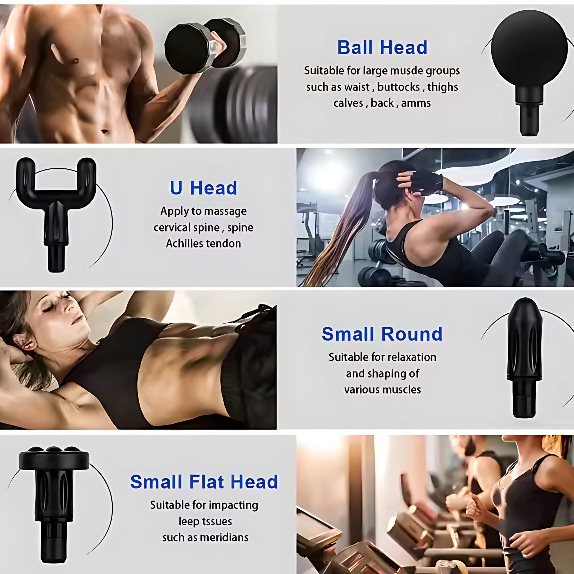 Miniature Massage Gun Four Heads