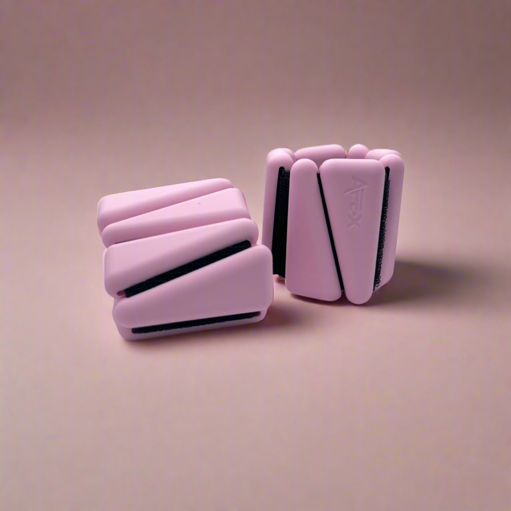 Pink pilates weights pair