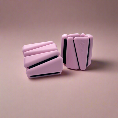 Pink pilates weights pair