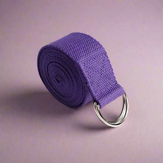 Purple yoga strap